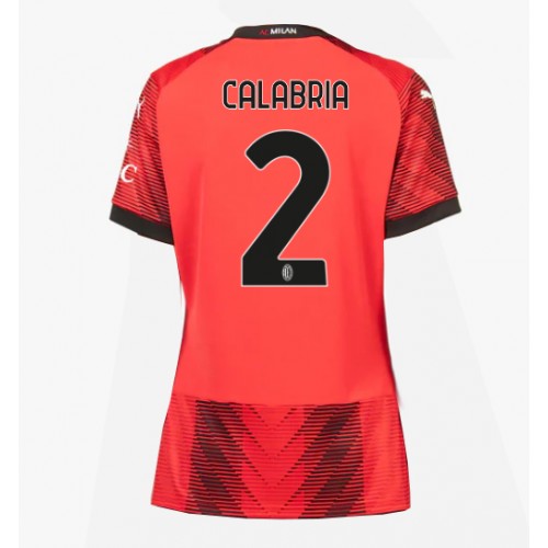 Dámy Fotbalový dres AC Milan Davide Calabria #2 2023-24 Domácí Krátký Rukáv